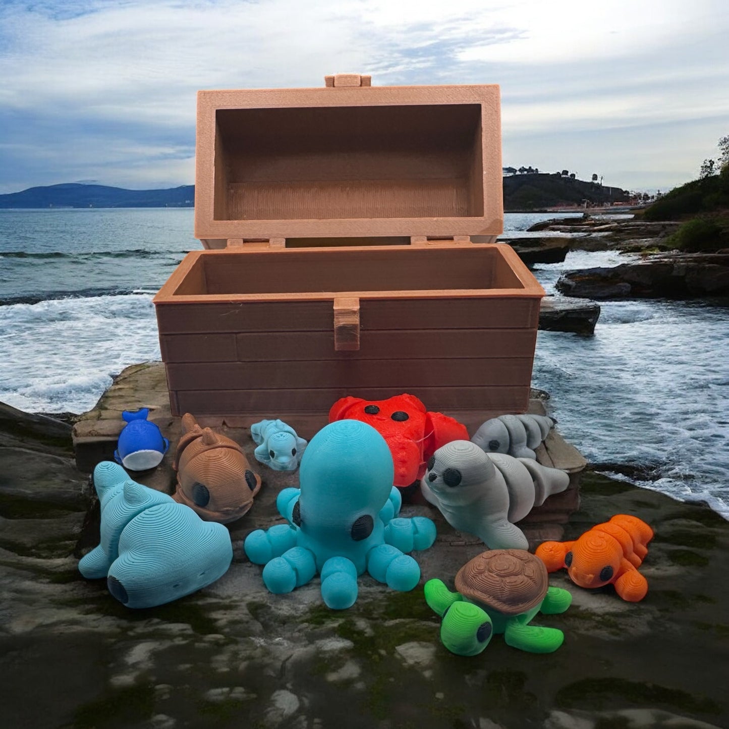 Ocean Friends Mini Animal Set with Treasure Chest