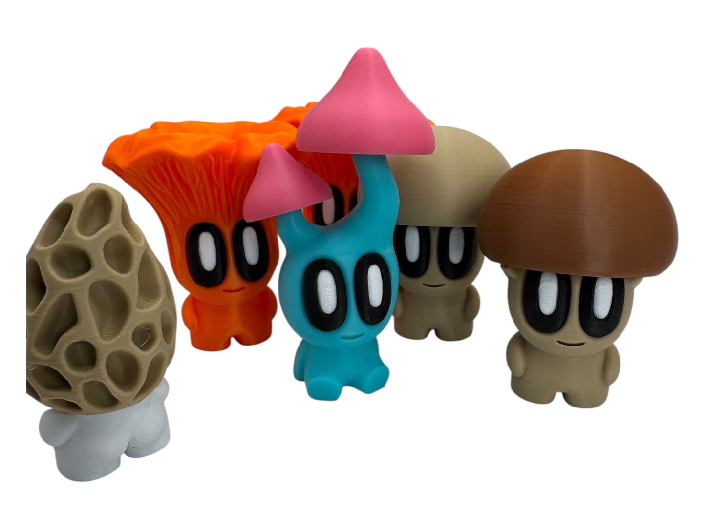 Mushroom Blob People – Cute 3D Printed Collectible Figures | Whimsical Kawaii Decor | Fantasy Forest Mushroom Figurines