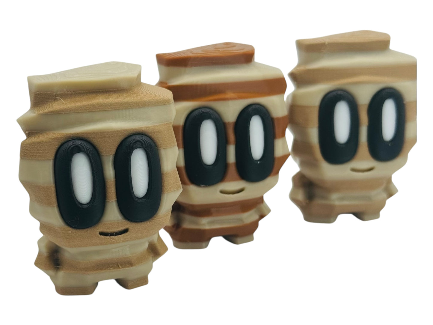 Blob Lab - Rock Blob Layered Buddies | 3D Printed Collectible Figures | Cute Striped Mini Desk Toys | Kawaii Gift for Collectors & Displays
