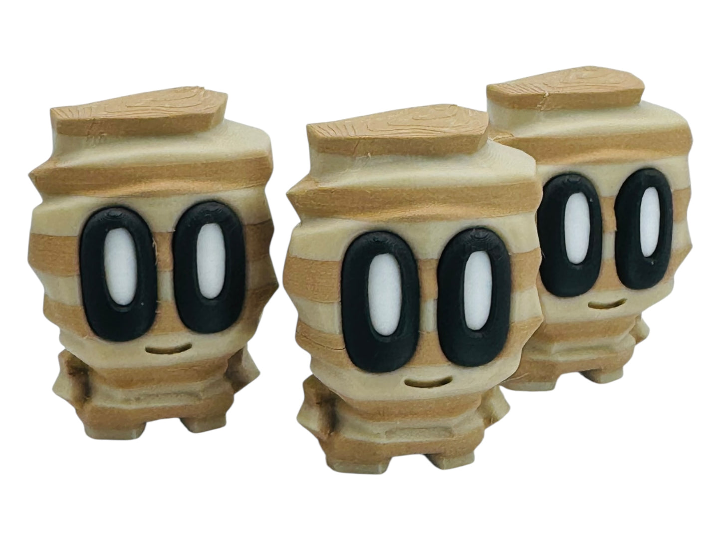 Blob Lab - Rock Blob Layered Buddies | 3D Printed Collectible Figures | Cute Striped Mini Desk Toys | Kawaii Gift for Collectors & Displays
