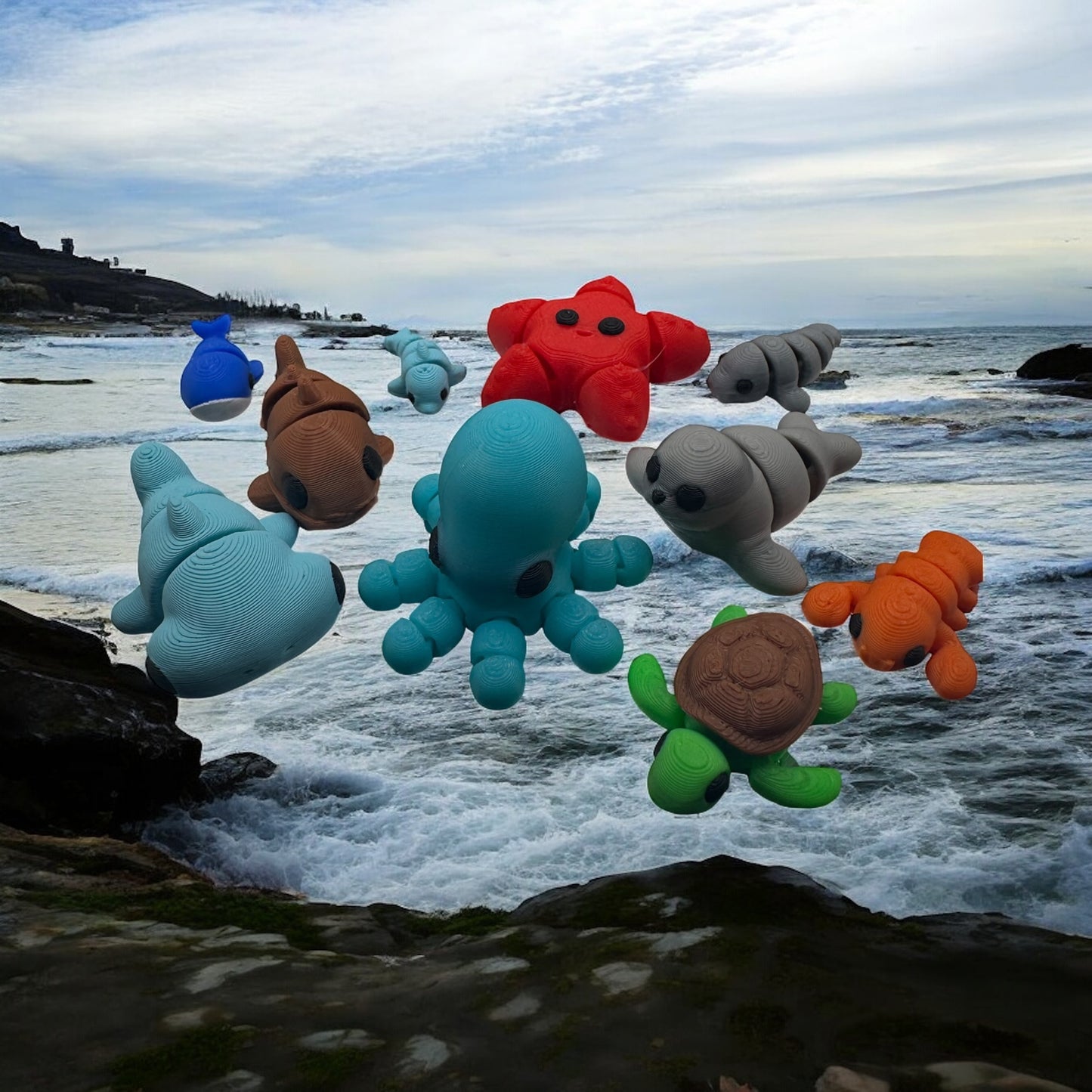 Ocean Friends Mini Animal Set with Treasure Chest