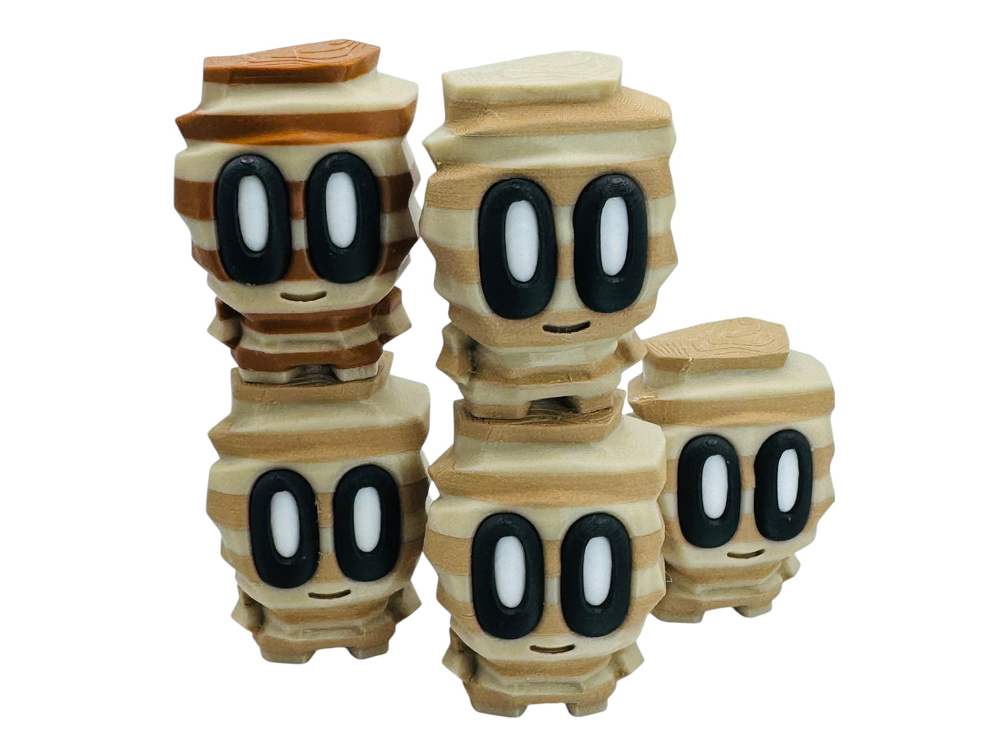 Blob Lab - Rock Blob Layered Buddies | 3D Printed Collectible Figures | Cute Striped Mini Desk Toys | Kawaii Gift for Collectors & Displays