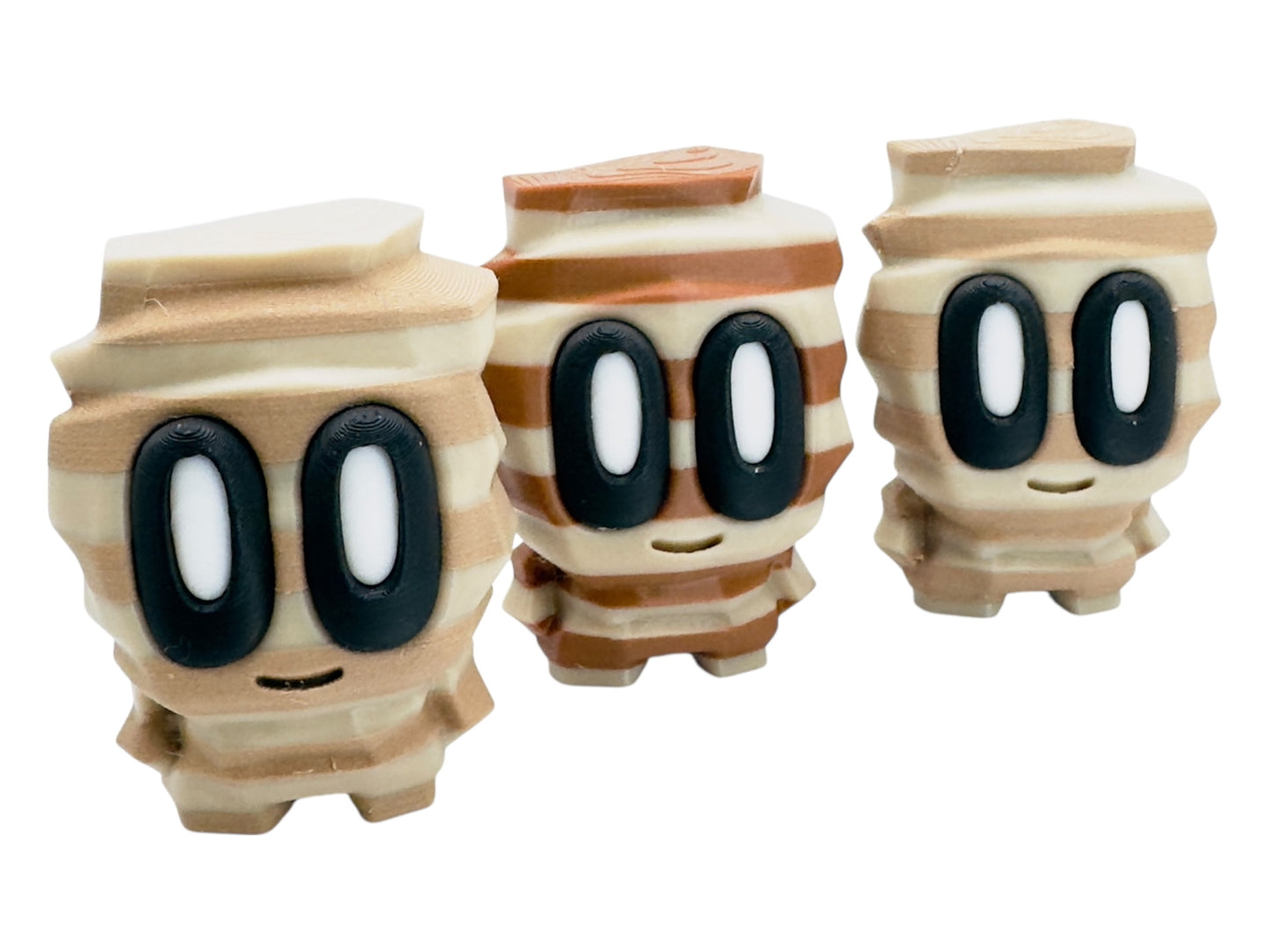Blob Lab - Rock Blob Layered Buddies | 3D Printed Collectible Figures | Cute Striped Mini Desk Toys | Kawaii Gift for Collectors & Displays