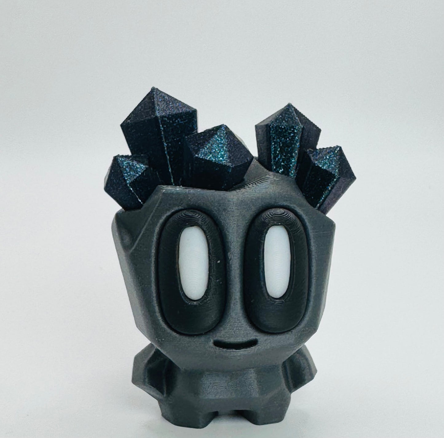 Blob Labs - Block Rock Geode Buddies | 3D Printed Crystal Blob Figures | Amethyst Inspired Desk Toy | Cute Collectible Gift for Crystal Lovers