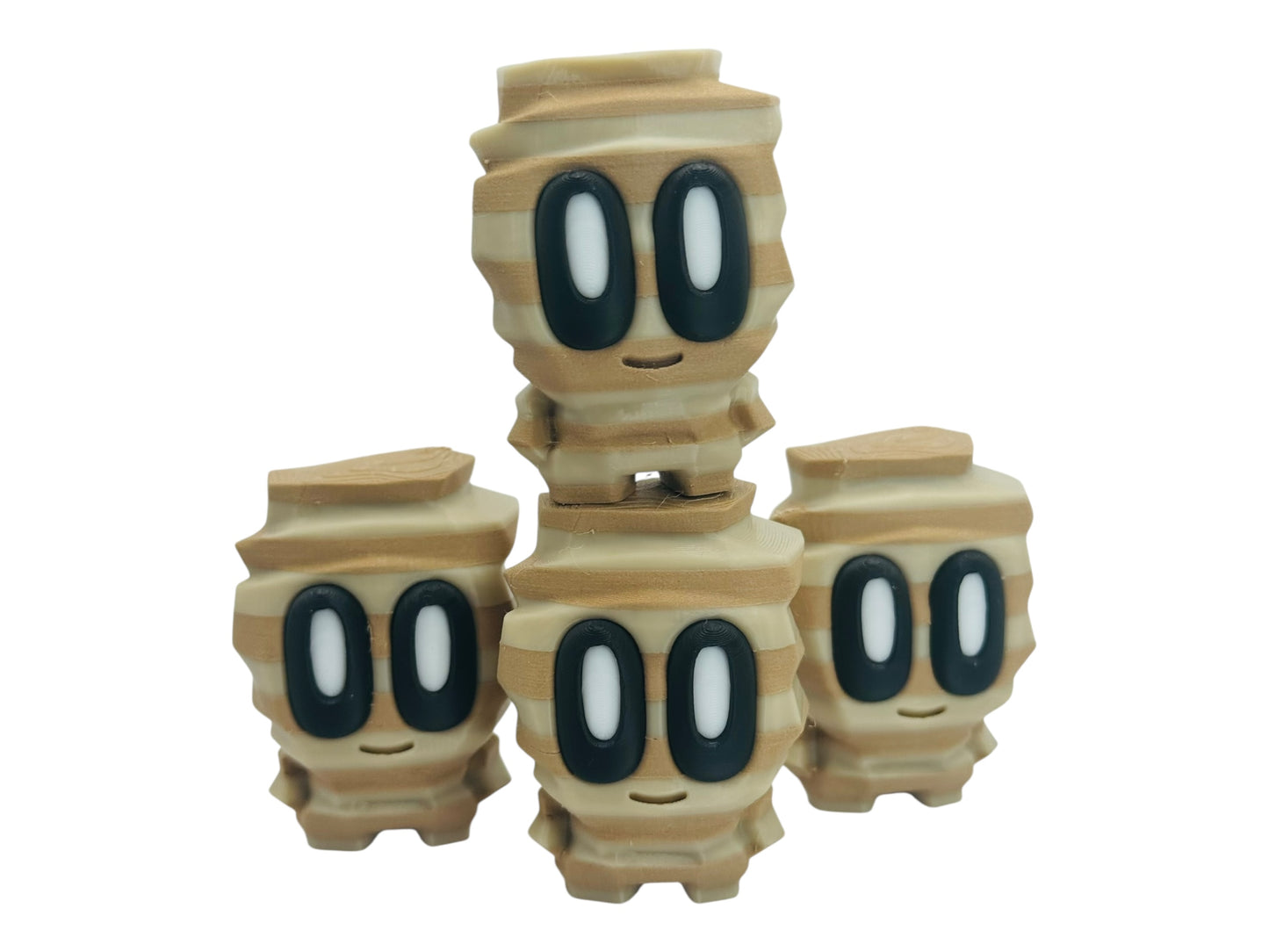 Blob Lab - Rock Blob Layered Buddies | 3D Printed Collectible Figures | Cute Striped Mini Desk Toys | Kawaii Gift for Collectors & Displays