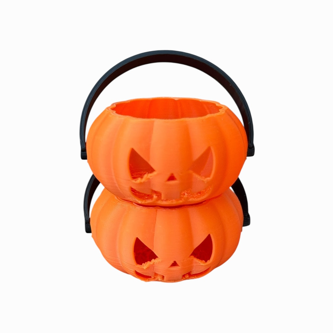 Mini Pumpkin Halloween Bucket for Lafufu Doll | Trick or Treat Basket Accessory | Cute Jack-o’-Lantern Prop for Dolls & Collectibles