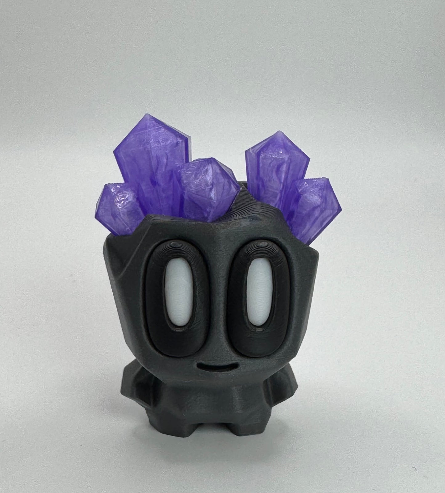 Blob Labs - Block Rock Geode Buddies | 3D Printed Crystal Blob Figures | Amethyst Inspired Desk Toy | Cute Collectible Gift for Crystal Lovers