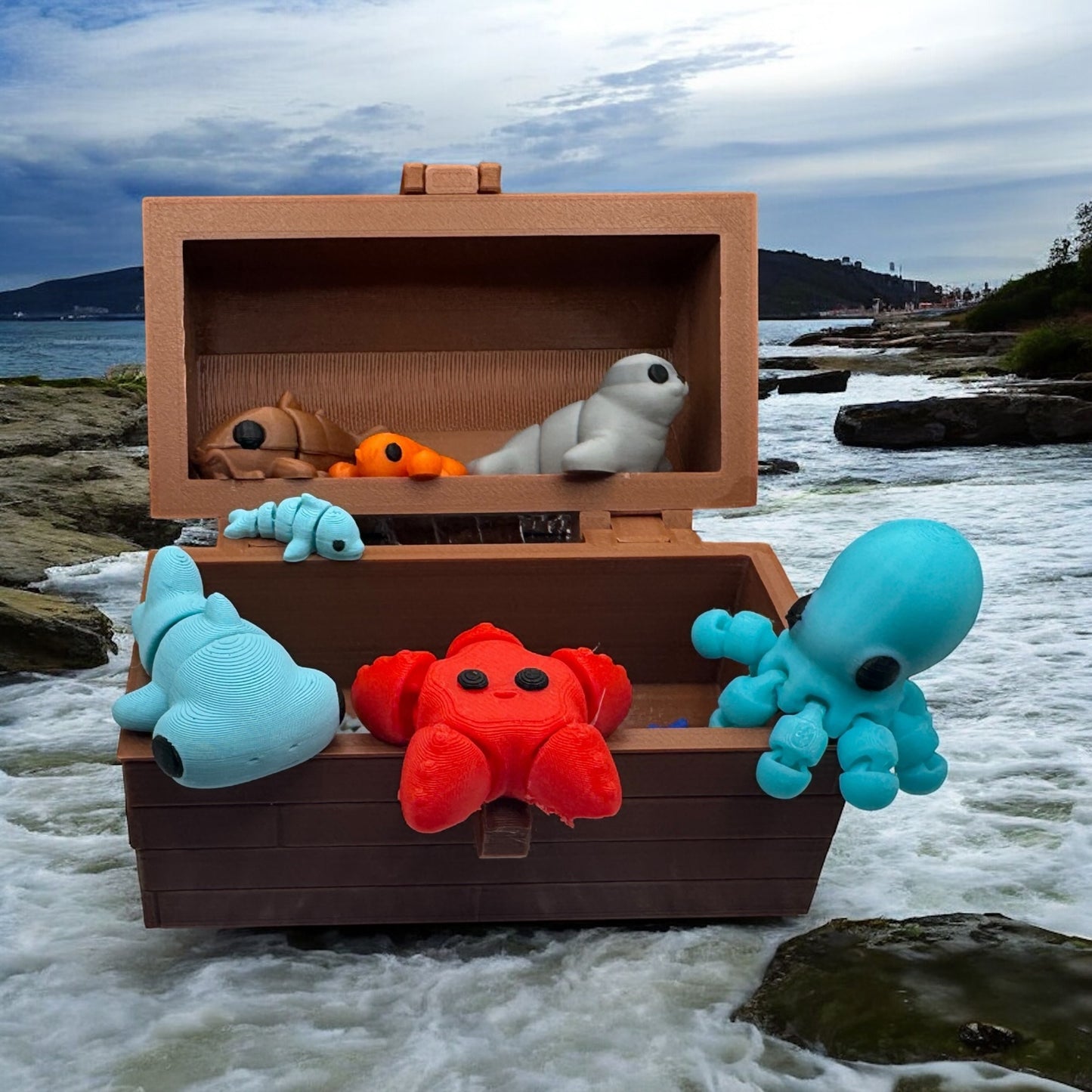 Ocean Friends Mini Animal Set with Treasure Chest