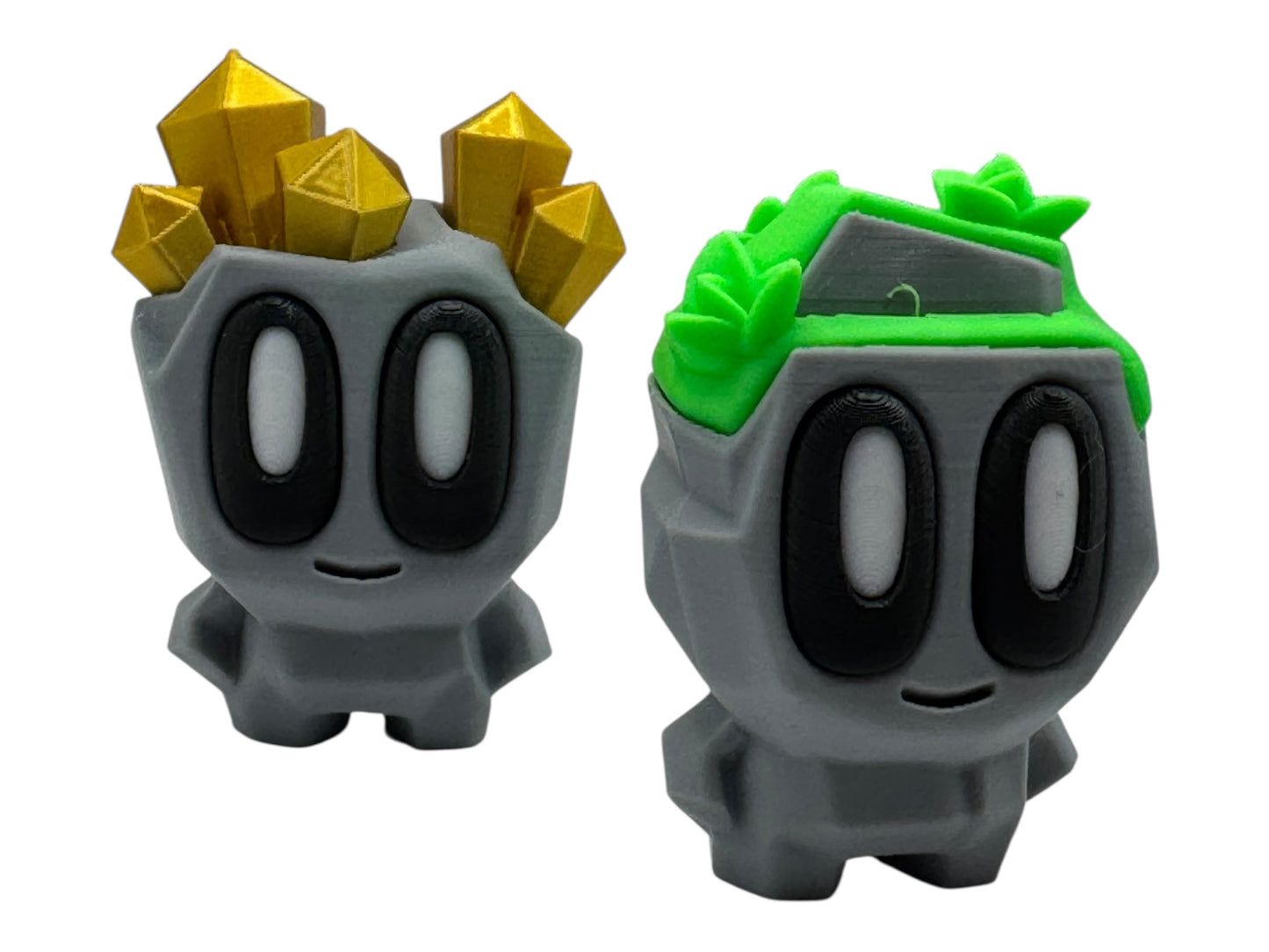 Blob Labs - Block Rock Geode Buddies | 3D Printed Crystal Blob Figures | Amethyst Inspired Desk Toy | Cute Collectible Gift for Crystal Lovers
