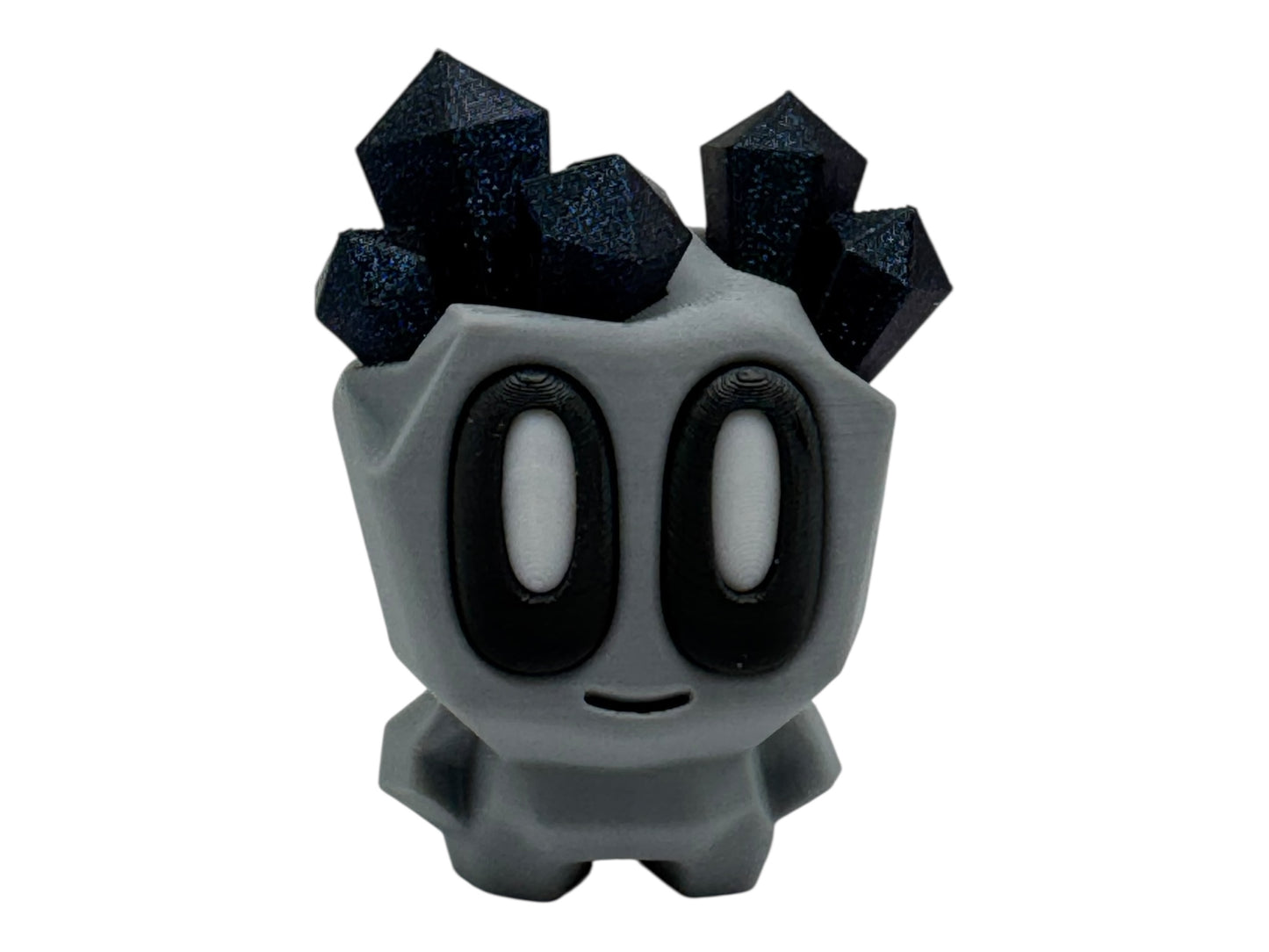 Blob Labs - Block Rock Geode Buddies | 3D Printed Crystal Blob Figures | Amethyst Inspired Desk Toy | Cute Collectible Gift for Crystal Lovers
