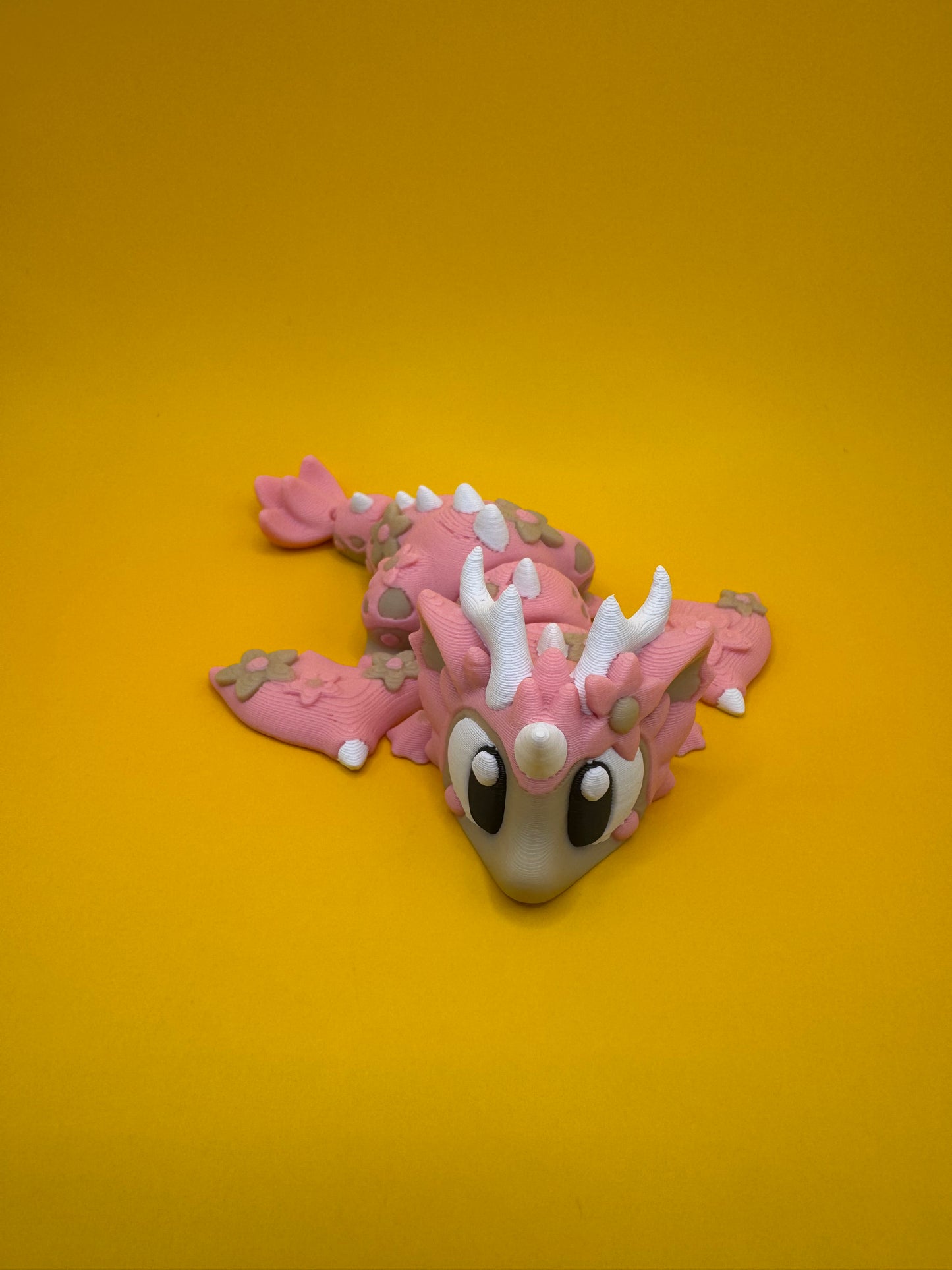 Blossom Bloom Dragon Figurine – 3D Printed Posable Pink Spring Dragon | Fantasy Creature with Floral Egg | Collectible Gift by Whimsizoo
