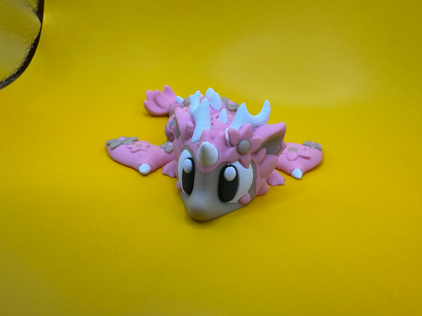 Blossom Bloom Dragon Figurine – 3D Printed Posable Pink Spring Dragon | Fantasy Creature with Floral Egg | Collectible Gift by Whimsizoo
