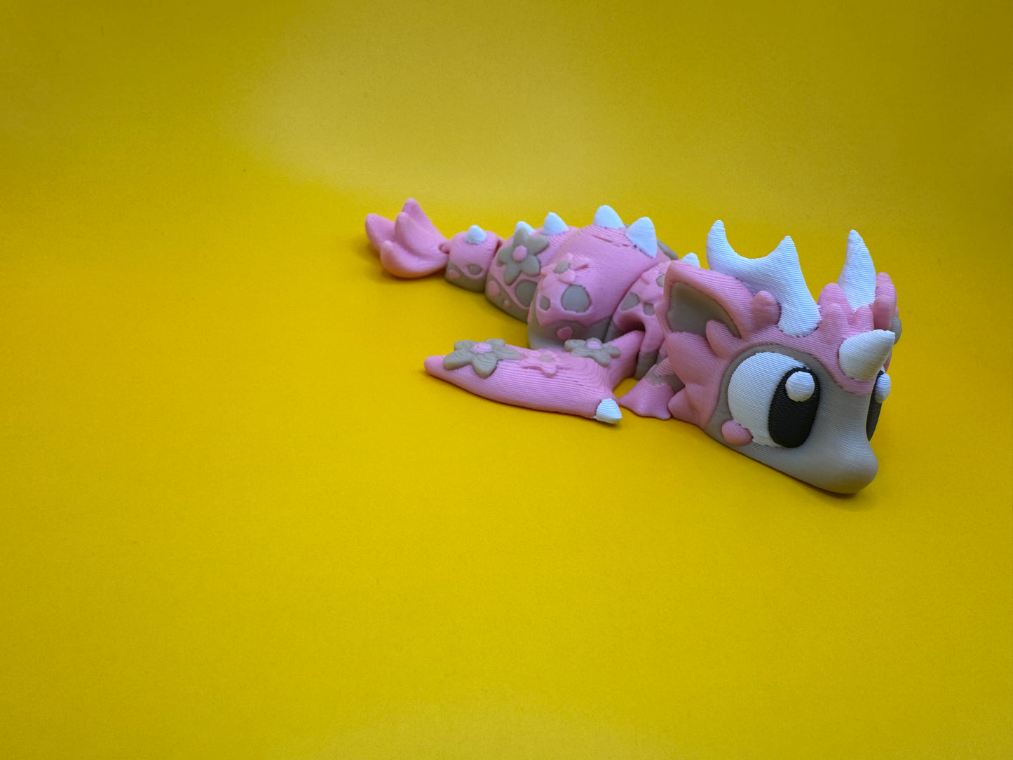 Blossom Bloom Dragon Figurine – 3D Printed Posable Pink Spring Dragon | Fantasy Creature with Floral Egg | Collectible Gift by Whimsizoo