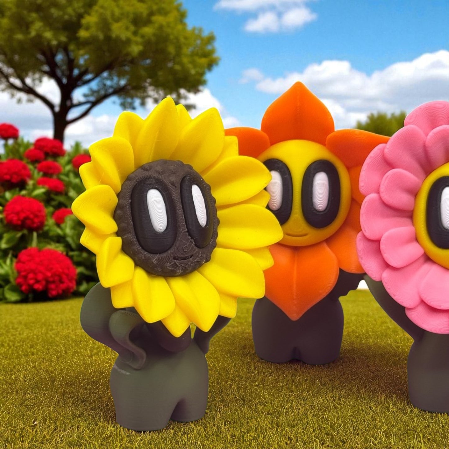 Blob Flower Desk Companion Buddies, Cute Collectibles