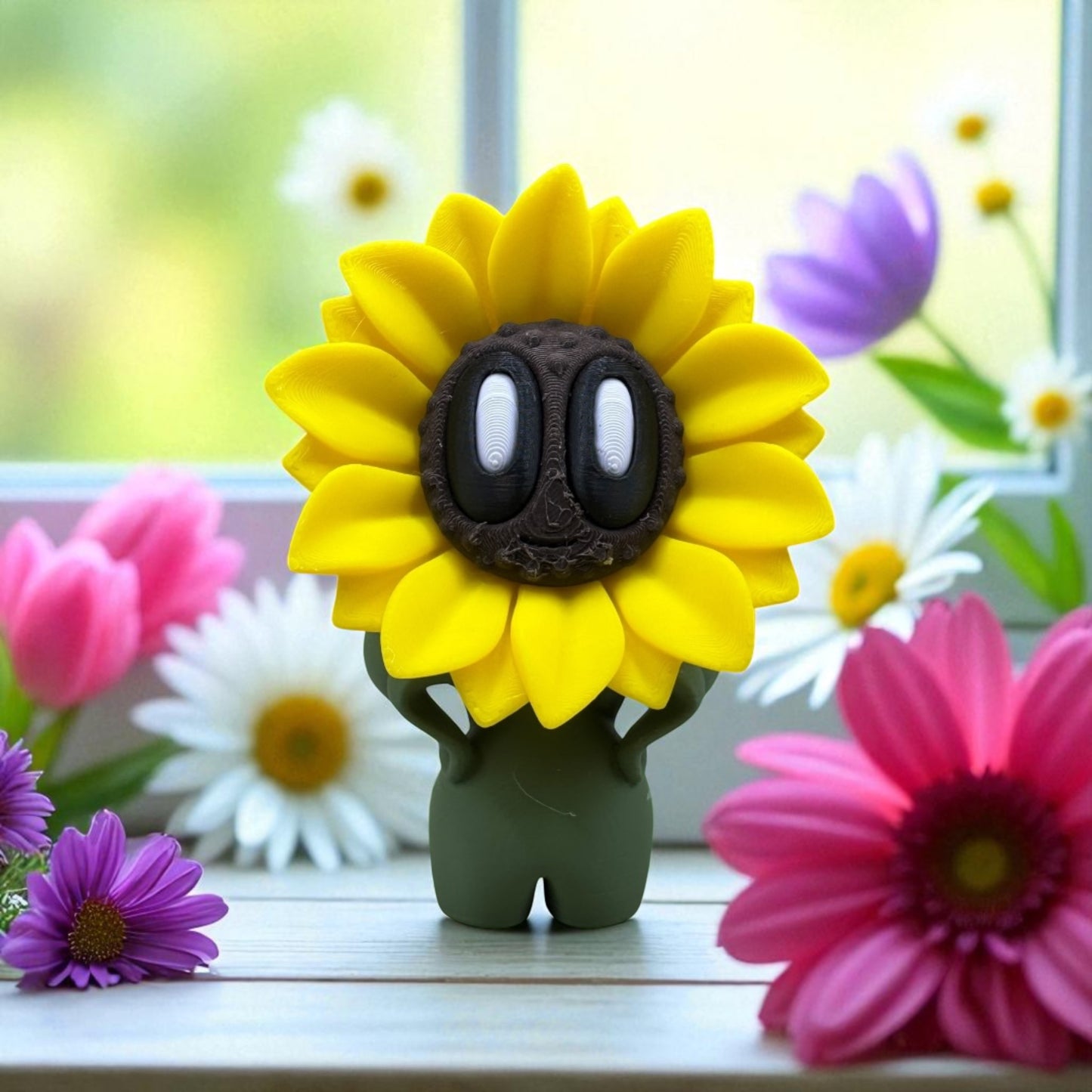 Blob Flower Desk Companion Buddies, Cute Collectibles