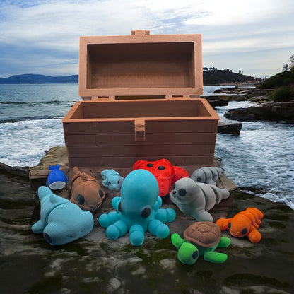 Ocean Friends Mini Animal Set with Treasure Chest