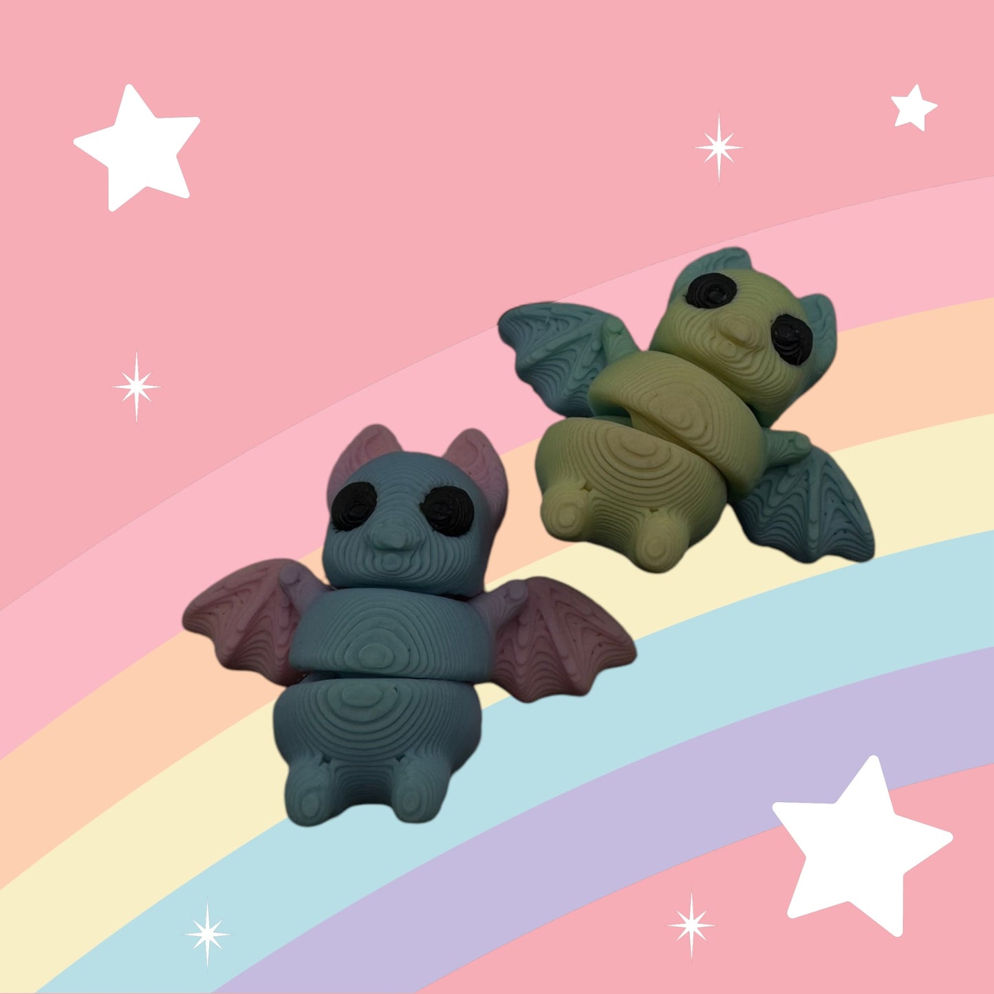 Rainbow Friends Articulated Toy – 3D Printed Rainbow Figure | Whimsizoo