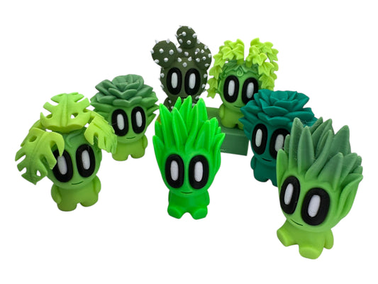 Blob Plant People – Cute 3D Printed Collectible Figures | Kawaii Plant Blob Decor | Indoor Garden-Inspired Figurines