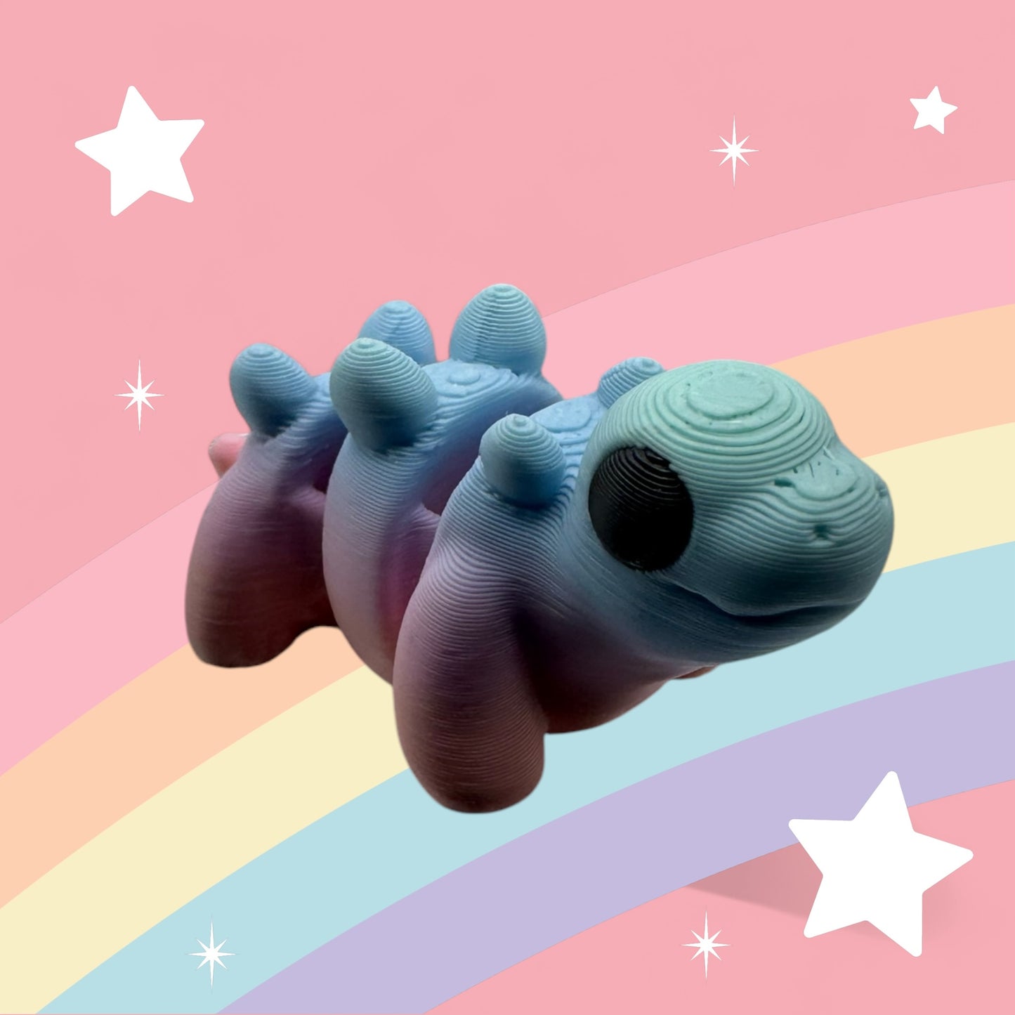 Rainbow Friends Articulated Toy – 3D Printed Rainbow Figure | Whimsizoo