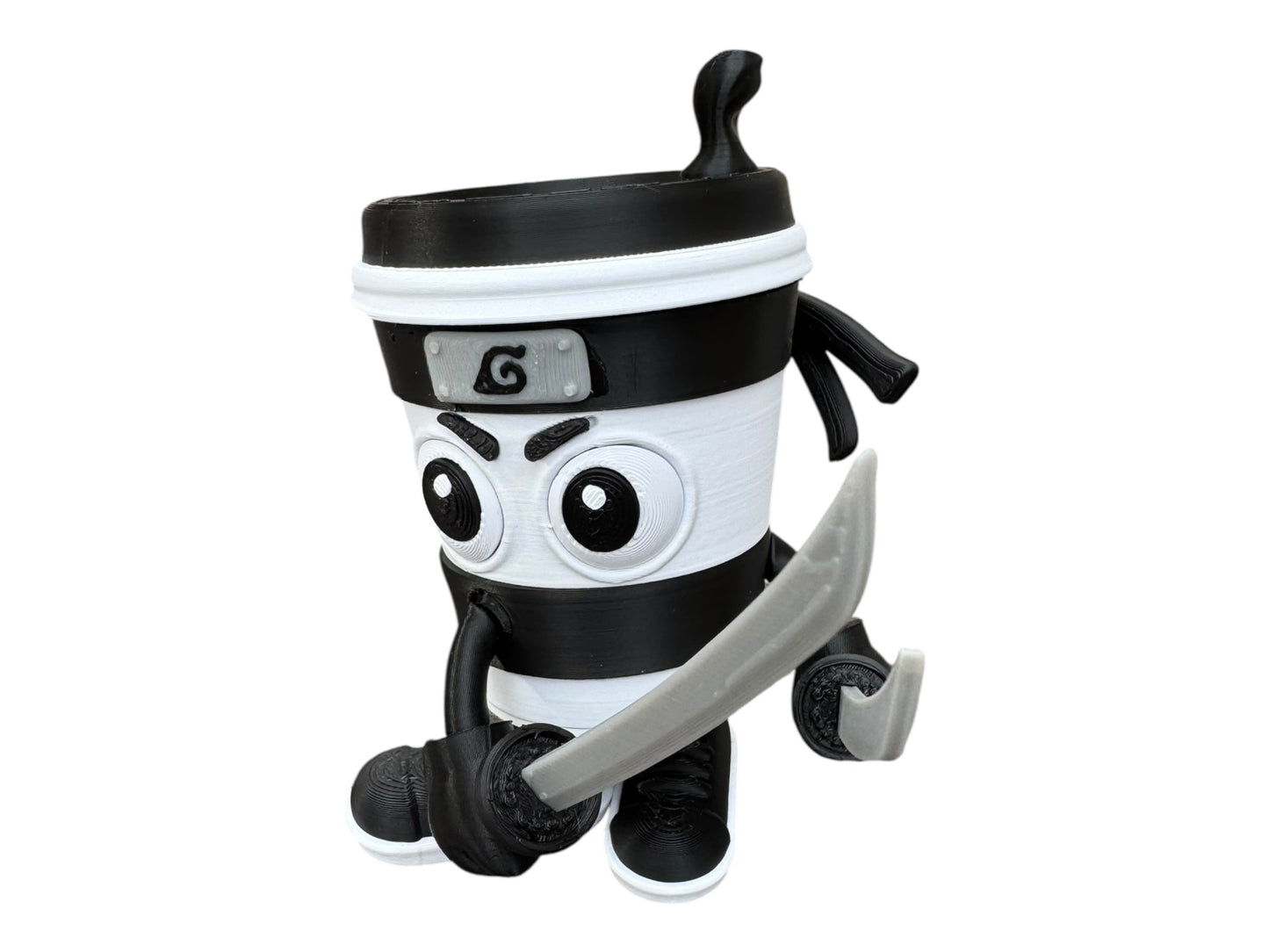 Cappuccino Assassino – Viral 3D Printed Meme Figure | Funny Coffee Station Decor, Anime Gift, Internet Brainrot Collectible