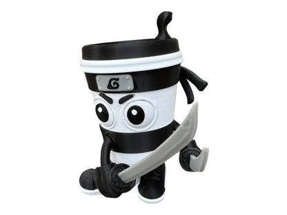 Cappuccino Assassino – Viral 3D Printed Meme Figure | Funny Coffee Station Decor, Anime Gift, Internet Brainrot Collectible