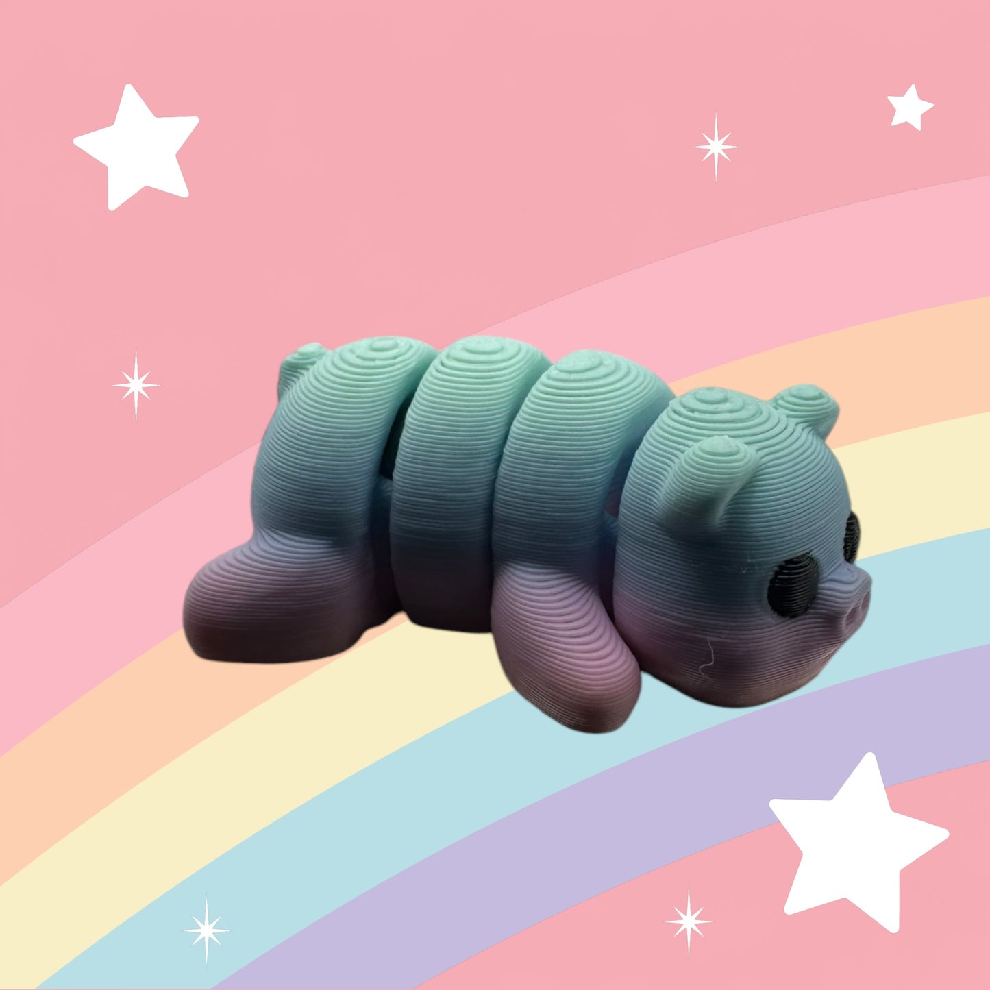 Rainbow Friends Articulated Toy – 3D Printed Rainbow Figure | Whimsizoo