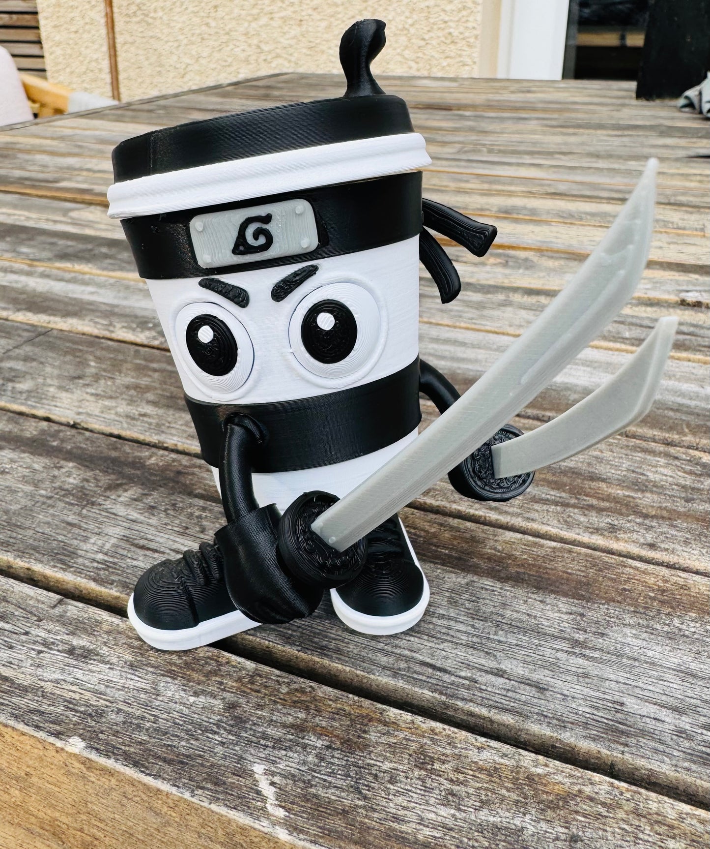 Cappuccino Assassino – Viral 3D Printed Meme Figure | Funny Coffee Station Decor, Anime Gift, Internet Brainrot Collectible