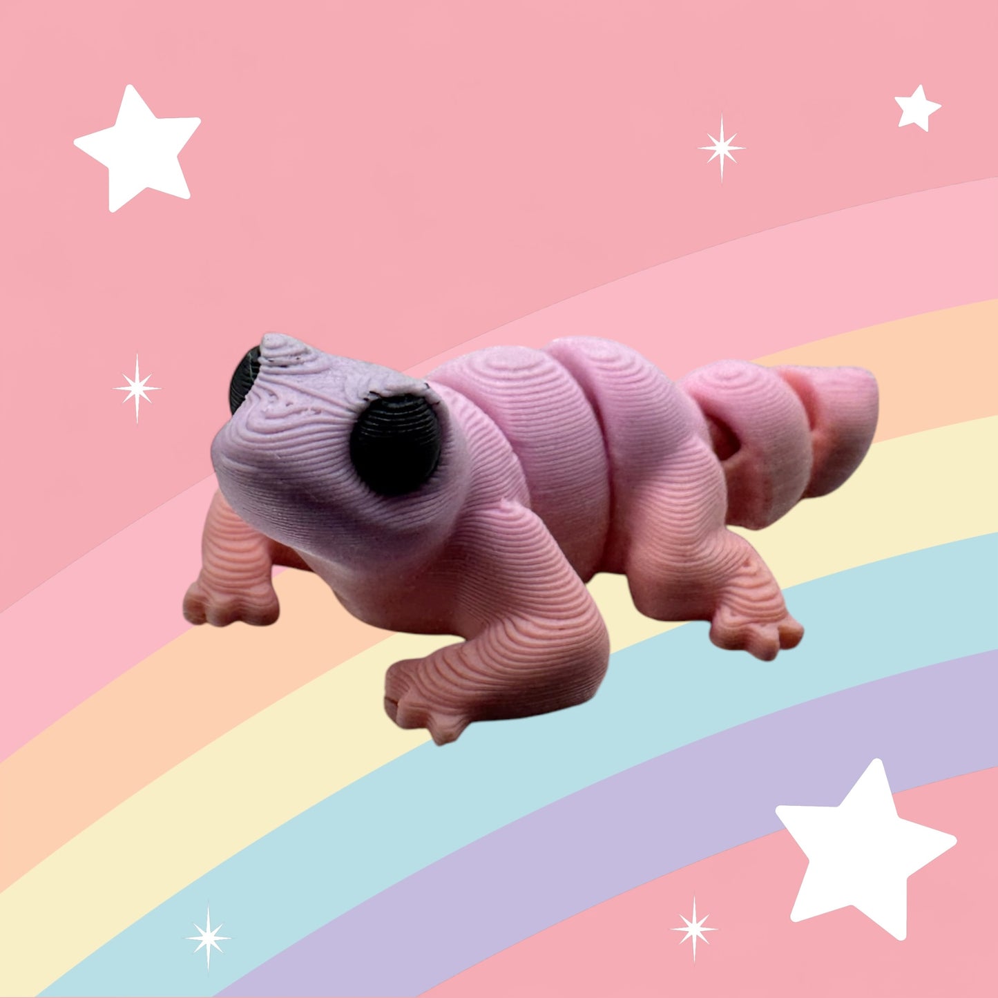 Rainbow Friends Articulated Toy – 3D Printed Rainbow Figure | Whimsizoo