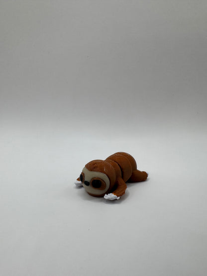 Safari and Jungle Animal Mini Toys – 3D Printed Posable Set with Sloth, Rhino, Koala, Lion, Hippo, Giraffe, Capybara