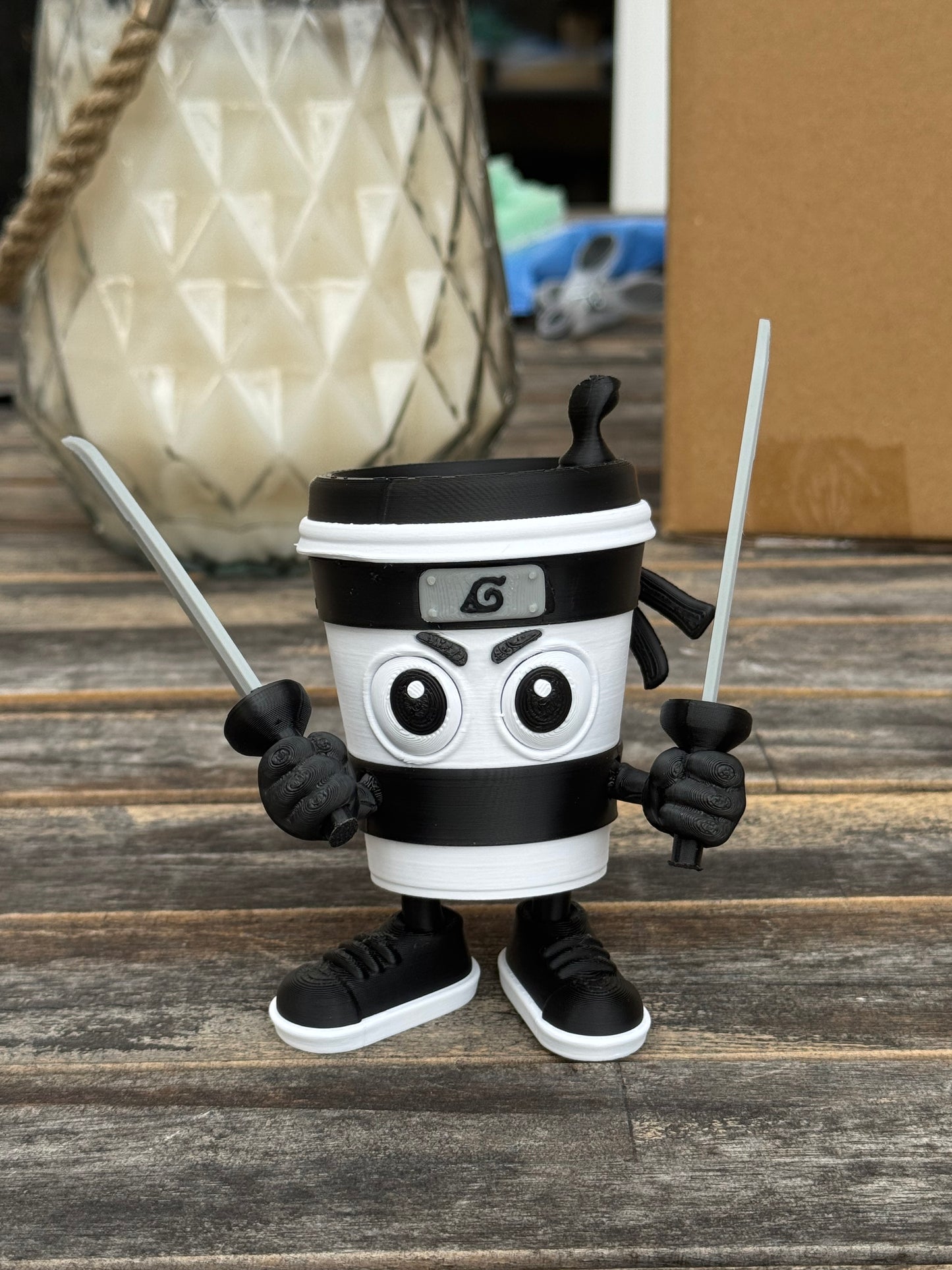 Cappuccino Assassino – Viral 3D Printed Meme Figure | Funny Coffee Station Decor, Anime Gift, Internet Brainrot Collectible