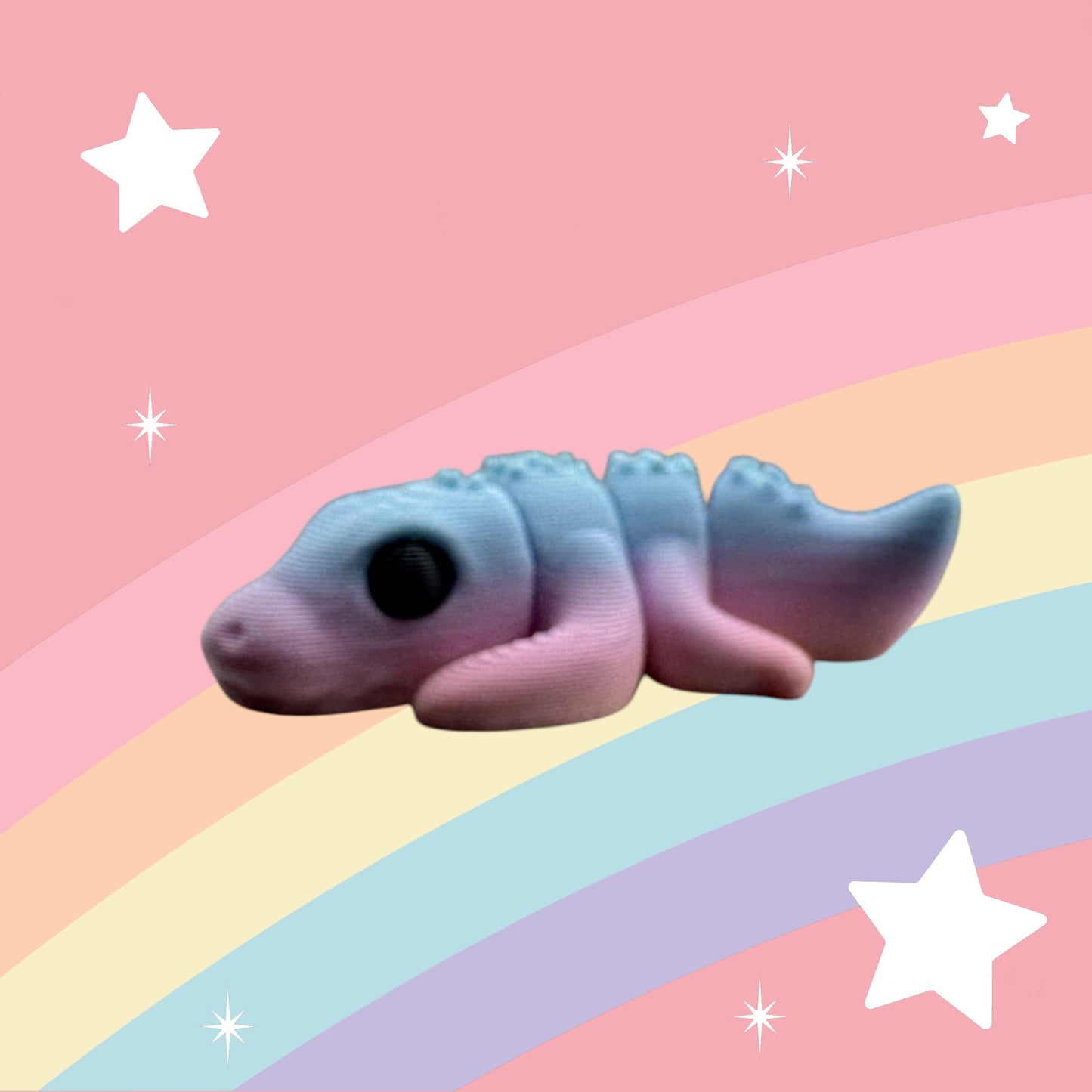 Rainbow Friends Articulated Toy – 3D Printed Rainbow Figure | Whimsizoo