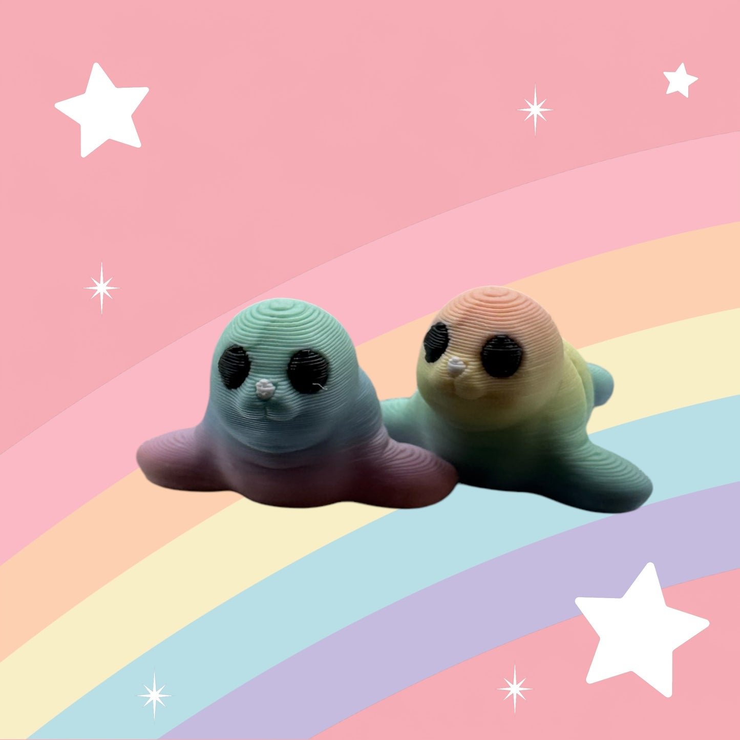 Rainbow Friends Articulated Toy – 3D Printed Rainbow Figure | Whimsizoo
