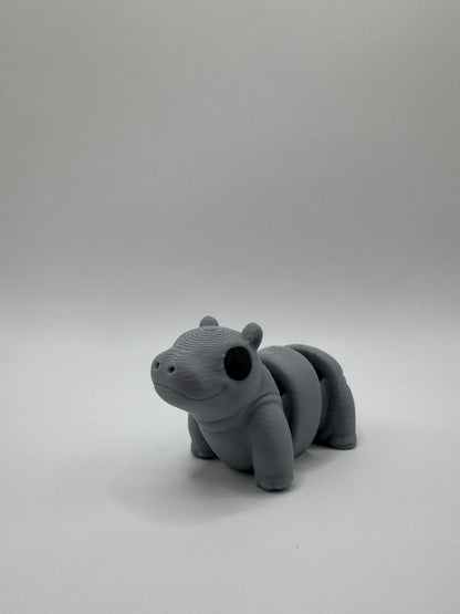 Safari and Jungle Animal Mini Toys – 3D Printed Posable Set with Sloth, Rhino, Koala, Lion, Hippo, Giraffe, Capybara