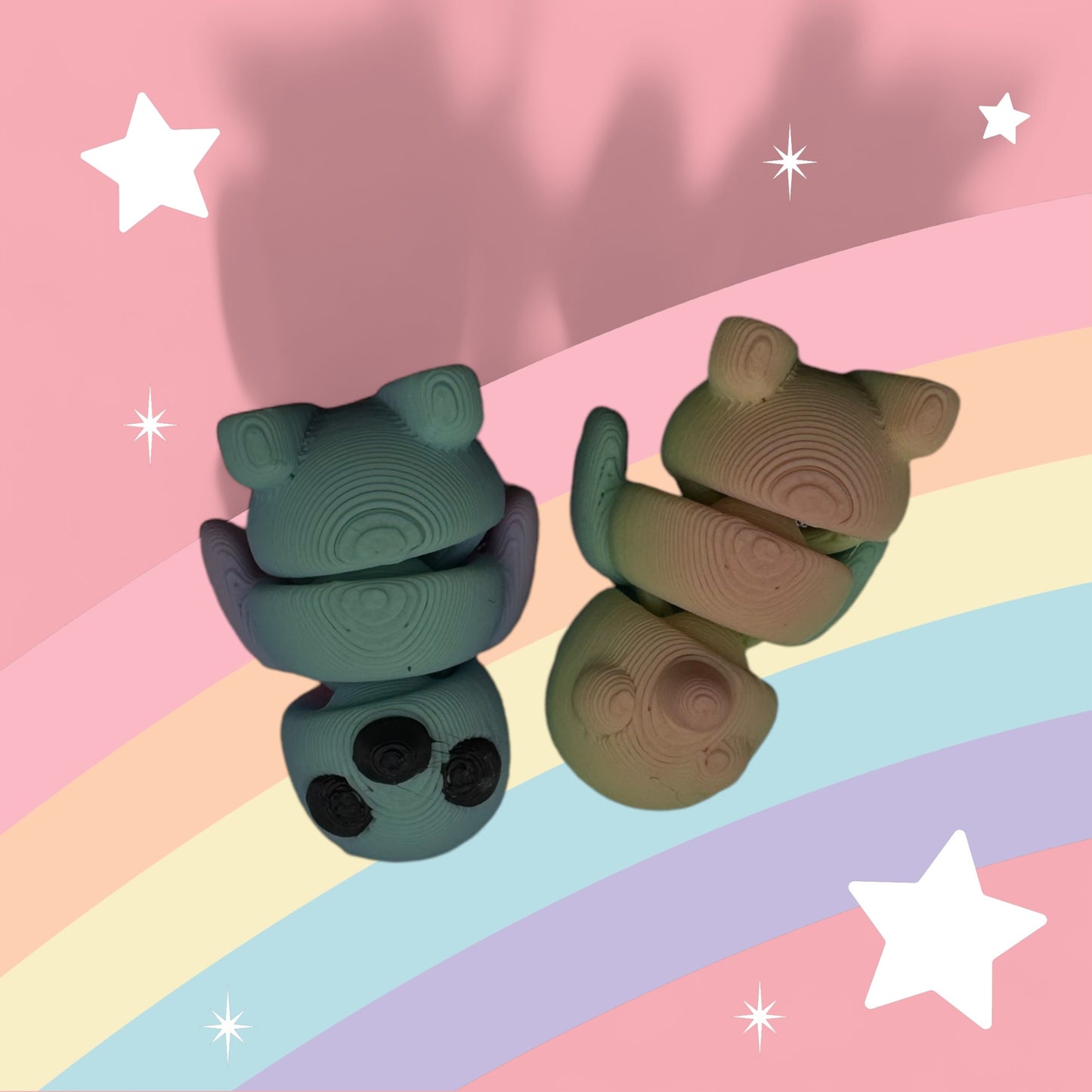 Rainbow Friends Articulated Toy – 3D Printed Rainbow Figure | Whimsizoo