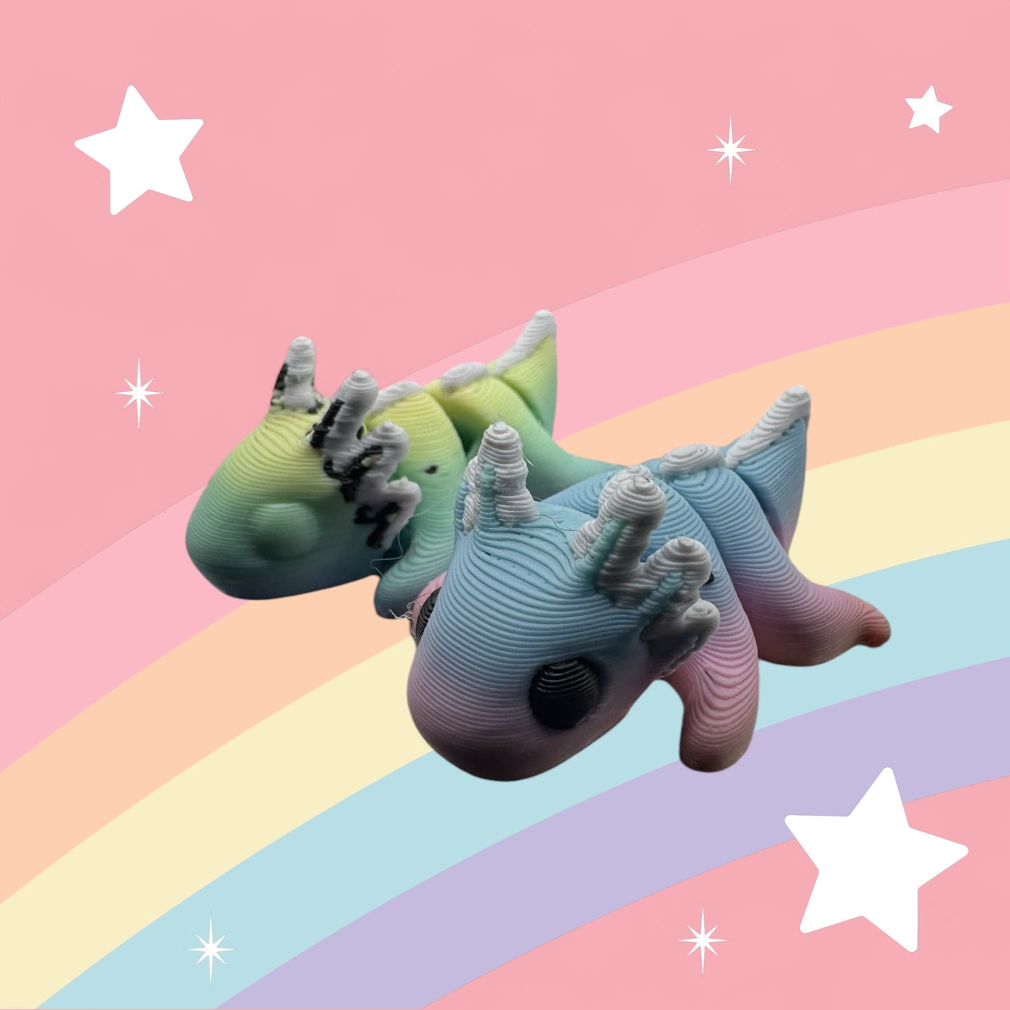 Rainbow Friends Articulated Toy – 3D Printed Rainbow Figure | Whimsizoo