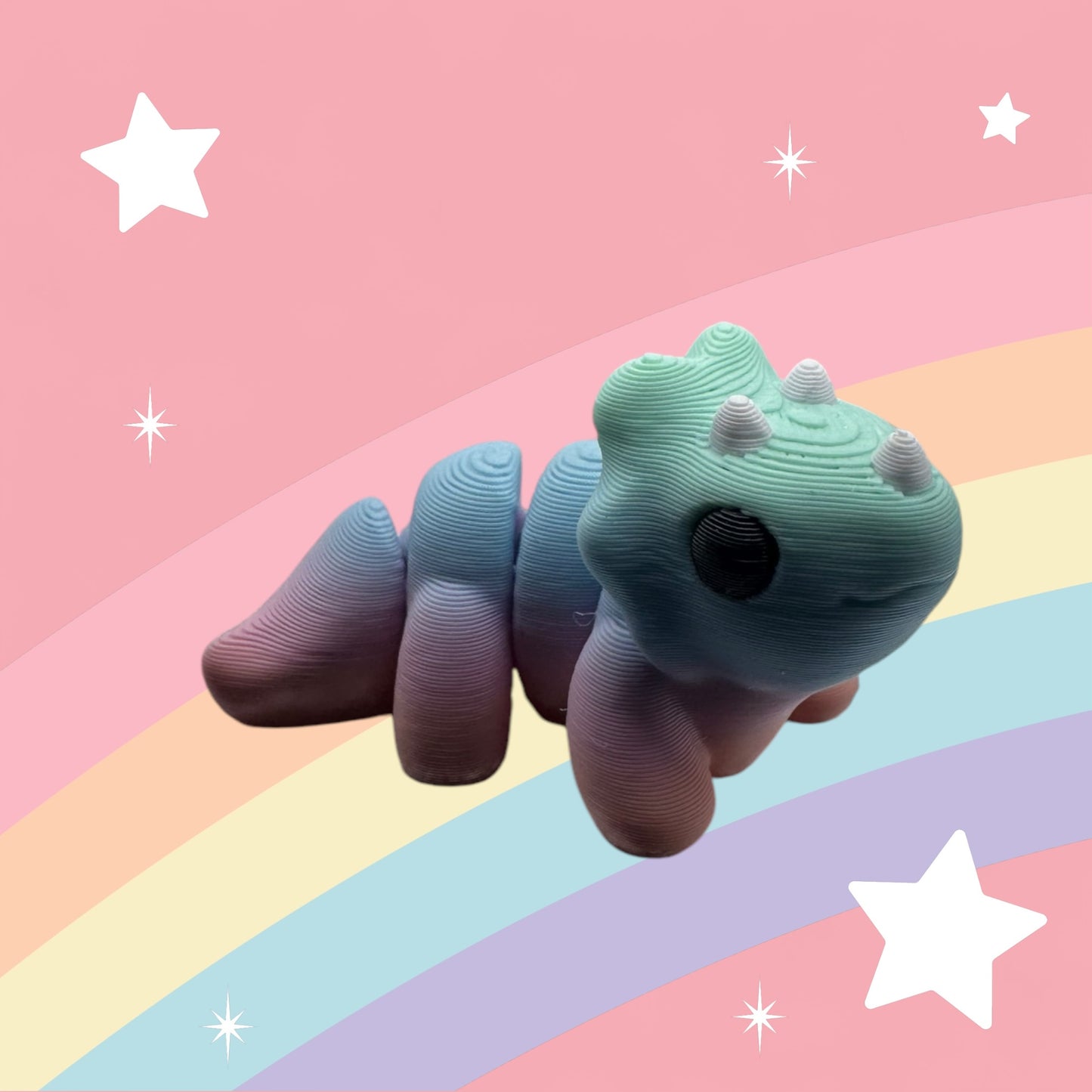 Rainbow Friends Articulated Toy – 3D Printed Rainbow Figure | Whimsizoo