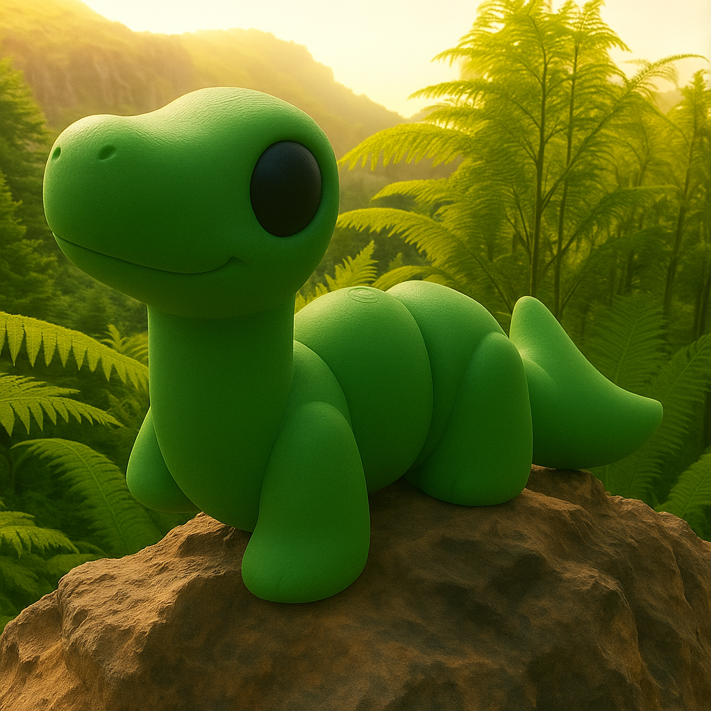 XL Brontosaurus Articulated Toy – 3D Printed Dinosaur Figure | Whimsizoo