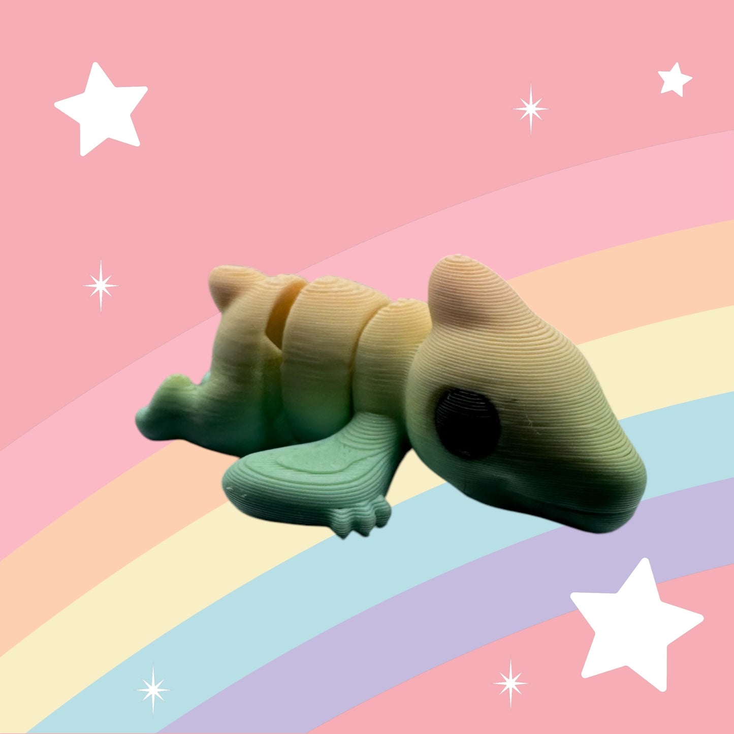 Rainbow Friends Articulated Toy – 3D Printed Rainbow Figure | Whimsizoo
