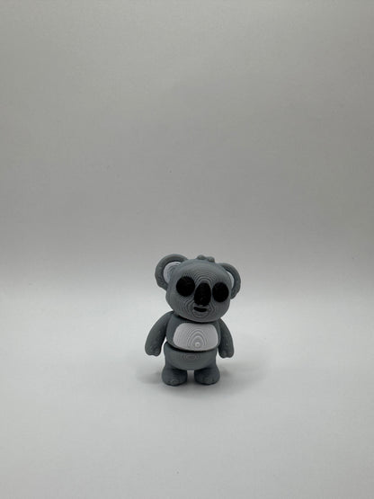 Safari and Jungle Animal Mini Toys – 3D Printed Posable Set with Sloth, Rhino, Koala, Lion, Hippo, Giraffe, Capybara