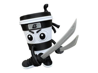 Cappuccino Assassino – Viral 3D Printed Meme Figure | Funny Coffee Station Decor, Anime Gift, Internet Brainrot Collectible