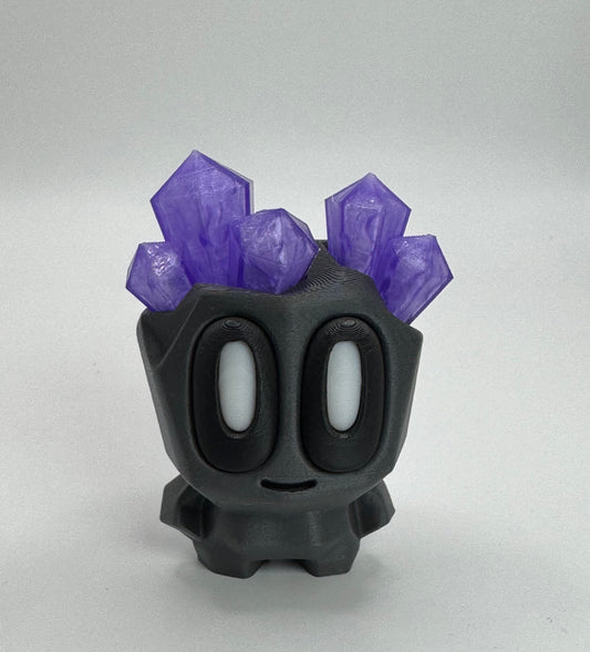 Blob Labs - Block Rock Geode Buddies | 3D Printed Crystal Blob Figures | Amethyst Inspired Desk Toy | Cute Collectible Gift for Crystal Lovers