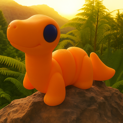 XL Brontosaurus Articulated Toy – 3D Printed Dinosaur Figure | Whimsizoo