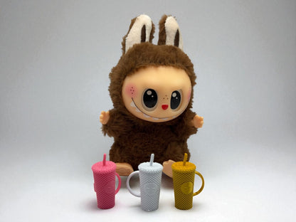 Labubu Accessory Bundle – 5-Piece Set with Shoes, Starbies Cup, Gun, Headphones & Glasses | Miniature Labubu Doll Accessories