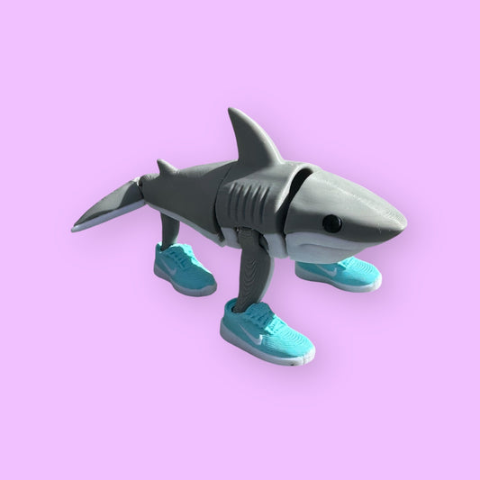Tralalero Tralala Meme Toy | Italian Brainrot Shark with Shoes Figure | 3D Printed Collectible Desk Toy | Funny Viral Meme Character Gift