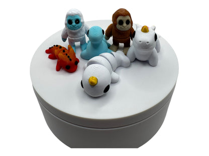 Fantasy Friends Mini Set – 3D Printed Articulated Magical Creatures | Fidget Toys | Fantasy Gift for Kids | Dragon Unicorn Fairy Figures