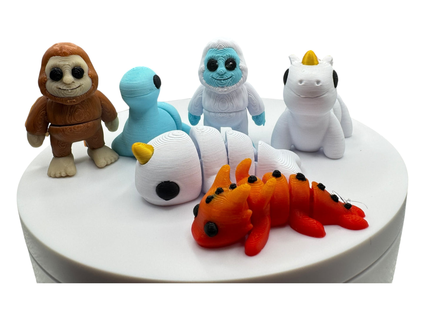 Fantasy Friends Mini Set – 3D Printed Articulated Magical Creatures | Fidget Toys | Fantasy Gift for Kids | Dragon Unicorn Fairy Figures