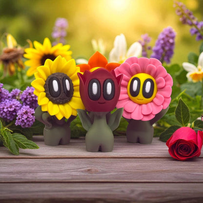 Blob Flower Desk Companion Buddies, Cute Collectibles
