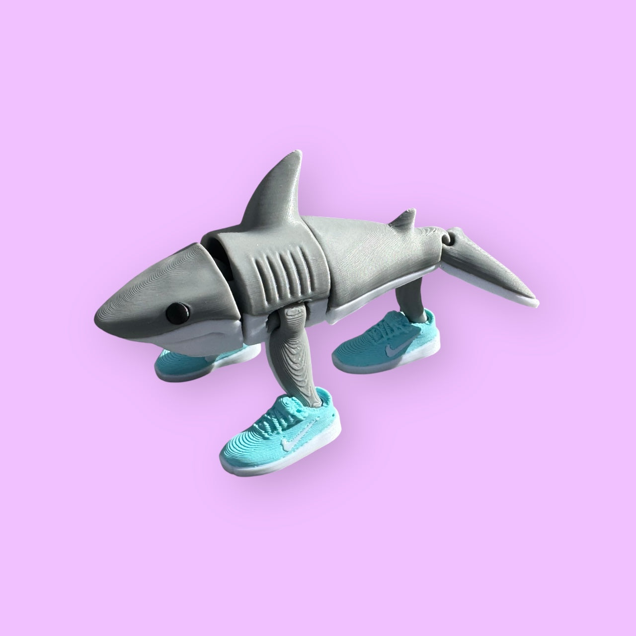 Tralalero Tralala Meme Toy | Italian Brainrot Shark with Shoes Figure | 3D Printed Collectible Desk Toy | Funny Viral Meme Character Gift