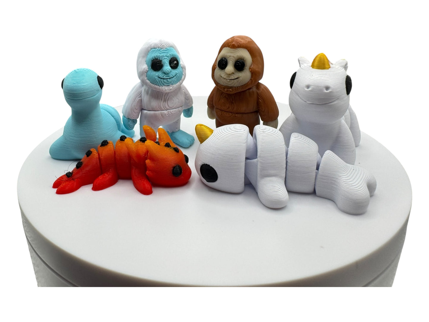 Fantasy Friends Mini Set – 3D Printed Articulated Magical Creatures | Fidget Toys | Fantasy Gift for Kids | Dragon Unicorn Fairy Figures