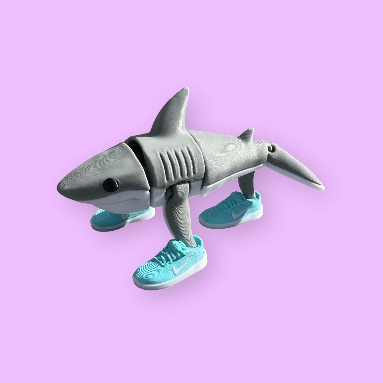 Tralalero Tralala Meme Toy | Italian Brainrot Shark with Shoes Figure | 3D Printed Collectible Desk Toy | Funny Viral Meme Character Gift